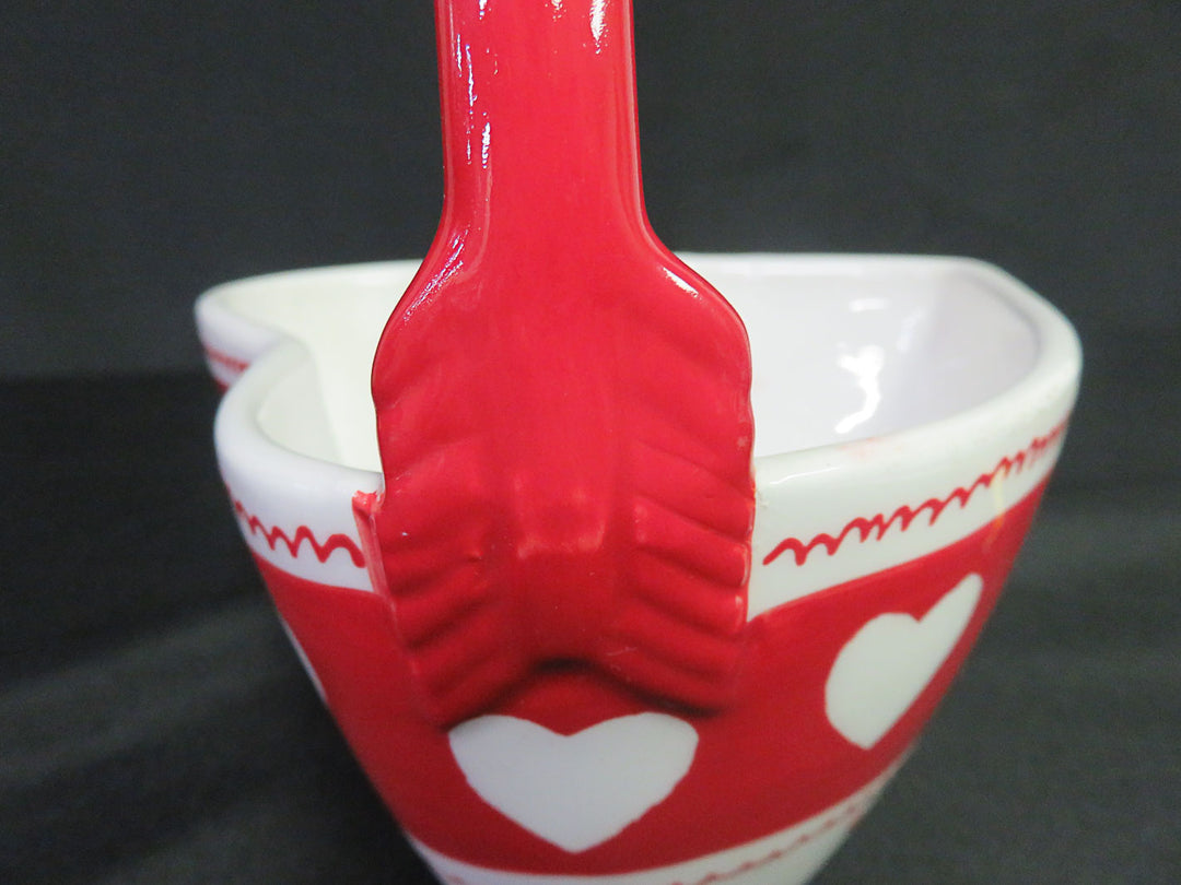 Heart Shaped Ceramic Basket