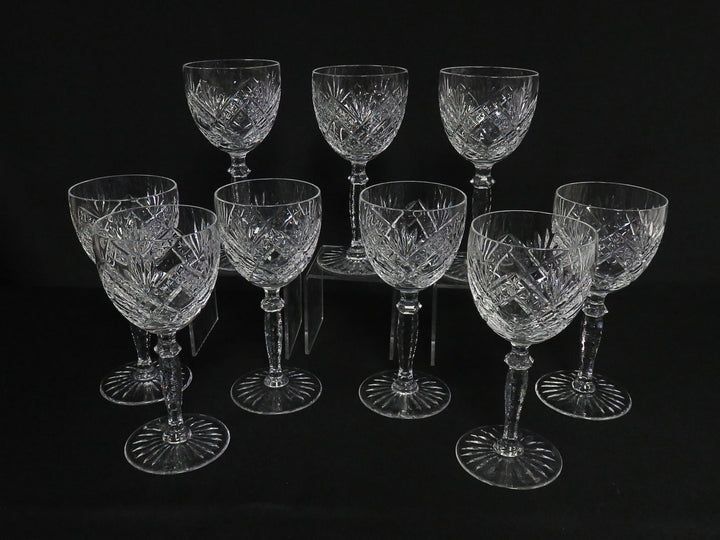 Vintage Cut Crystal Wine Glasses