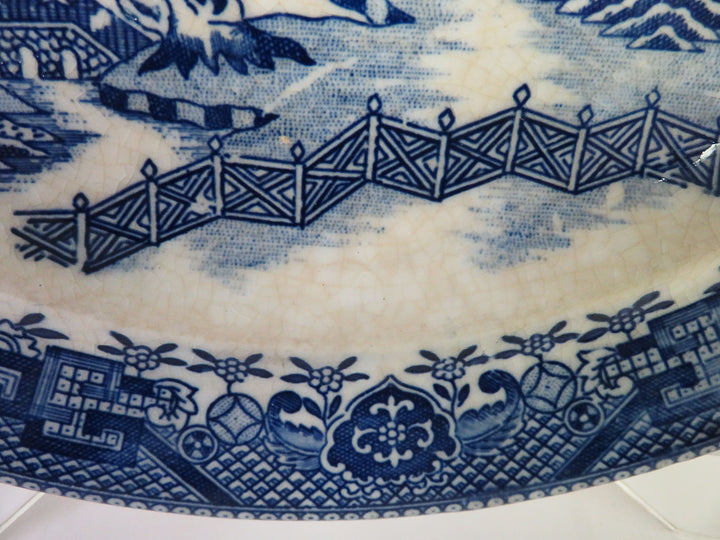 Set of Blue Willow Divided Plates