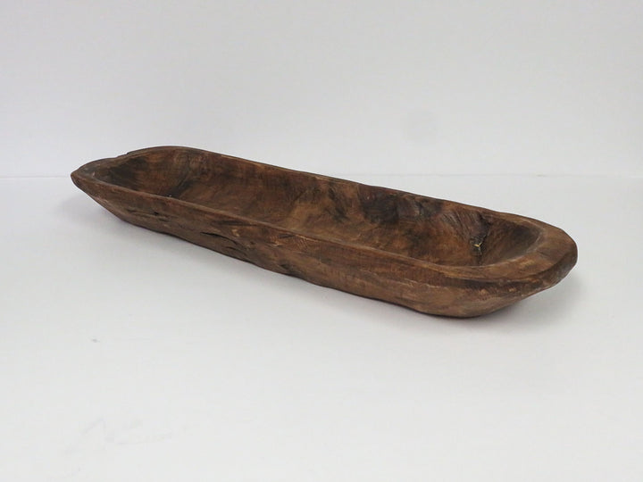 Hand Carved Wood Bread Tray