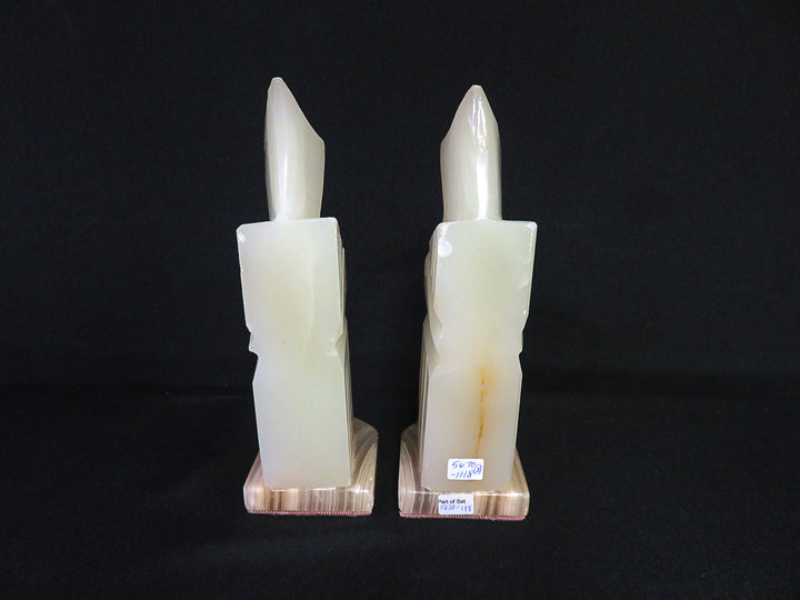 Onyx Carved Bookends