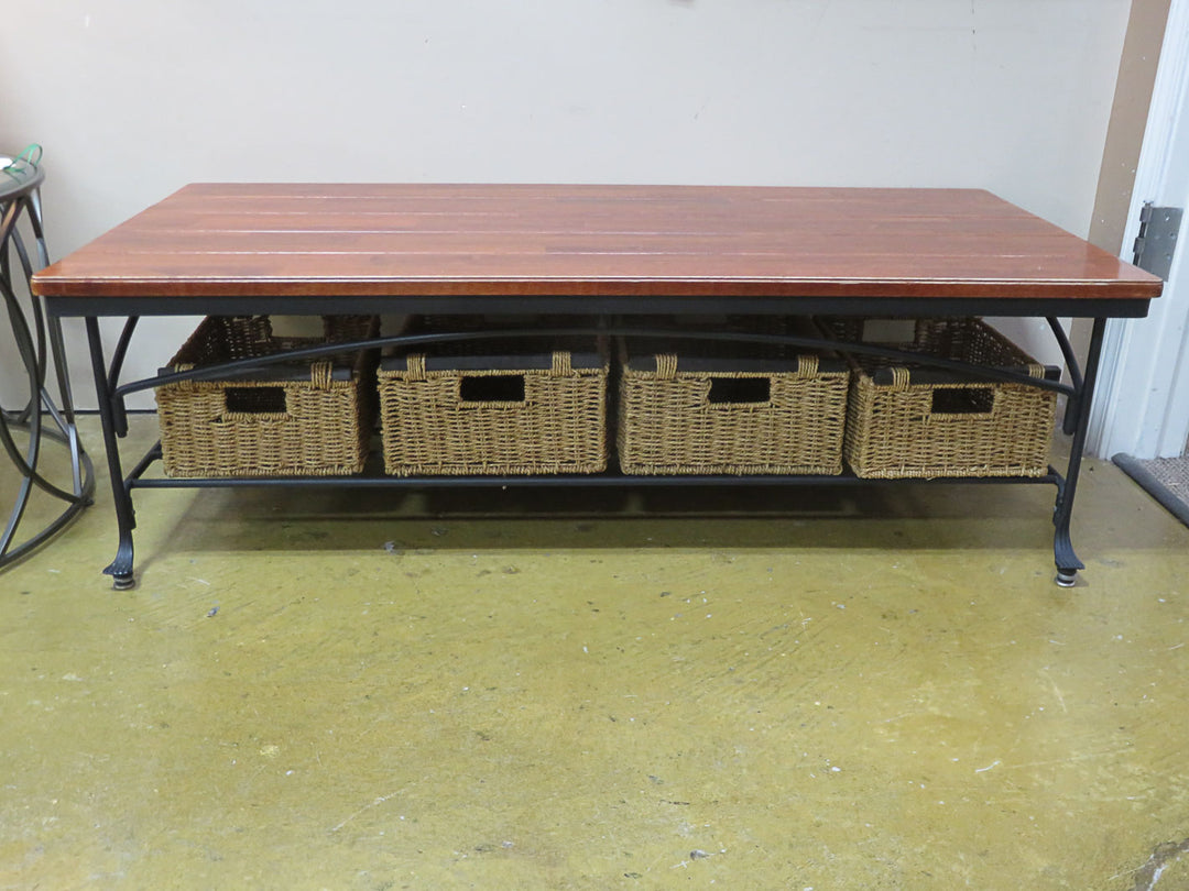 Coffee Table with Storage Baskets