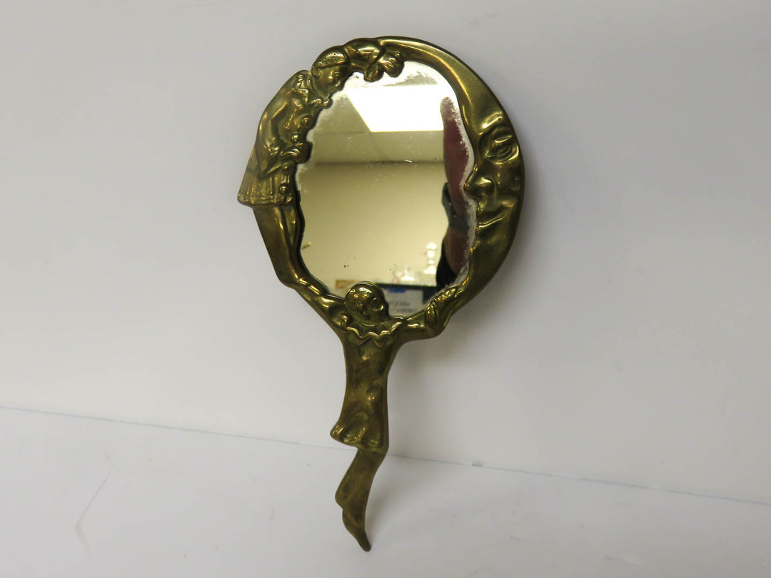 Antique Brass Hand Mirror