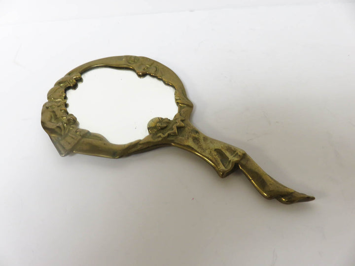 Antique Brass Hand Mirror