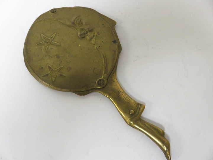 Antique Brass Hand Mirror