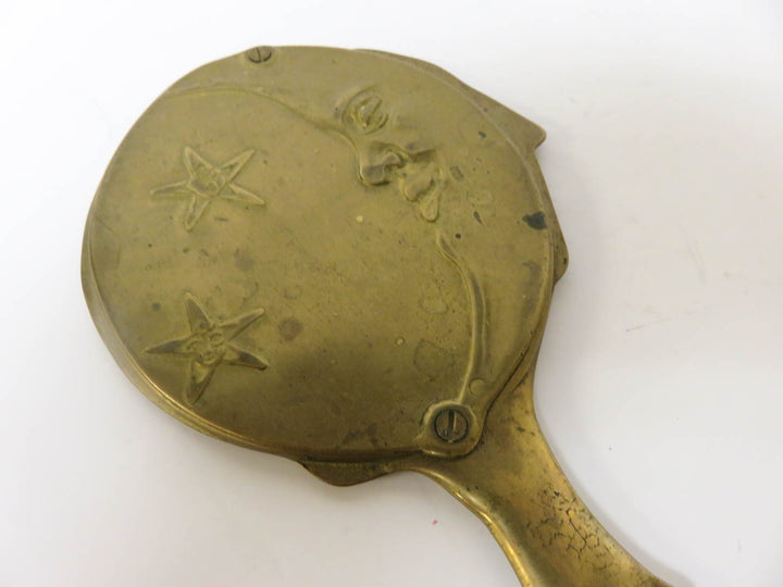 Antique Brass Hand Mirror