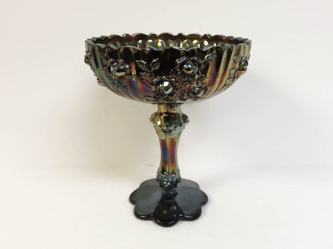 Fenton Amethyst Carnival Glass Compote