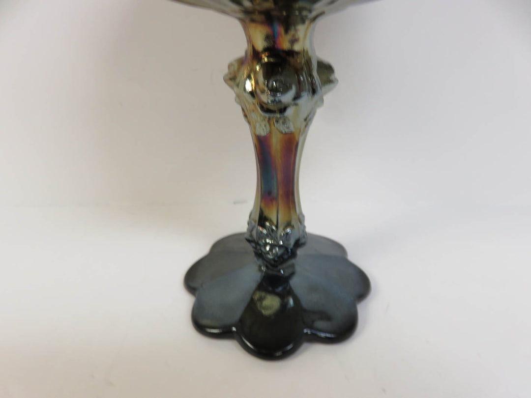 Fenton Amethyst Carnival Glass Compote