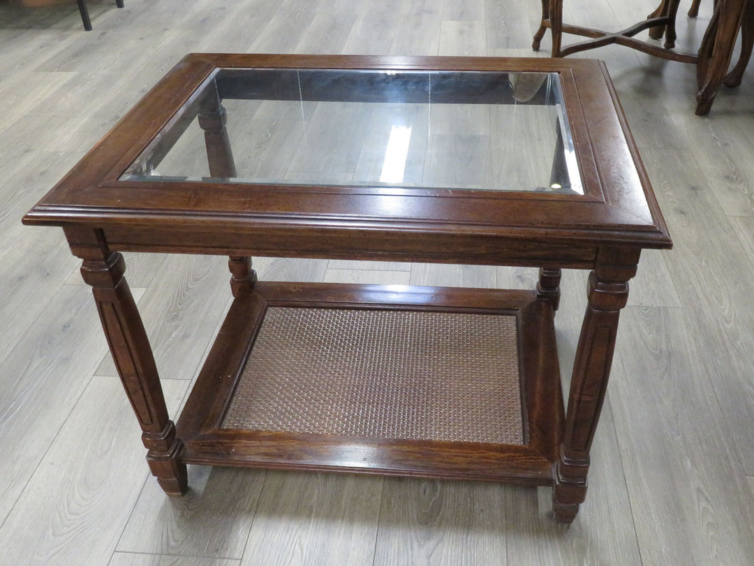 Glass Insert Occasional Table