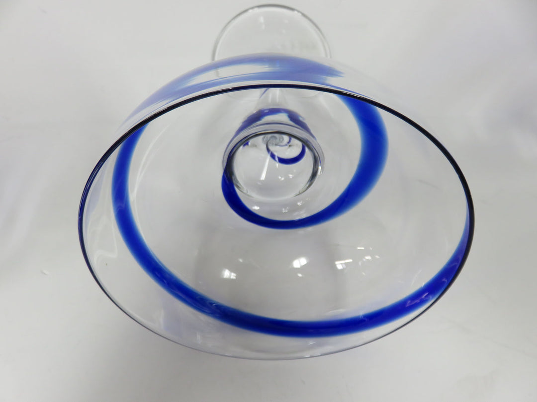 Blue Swirl Margarita Glasses