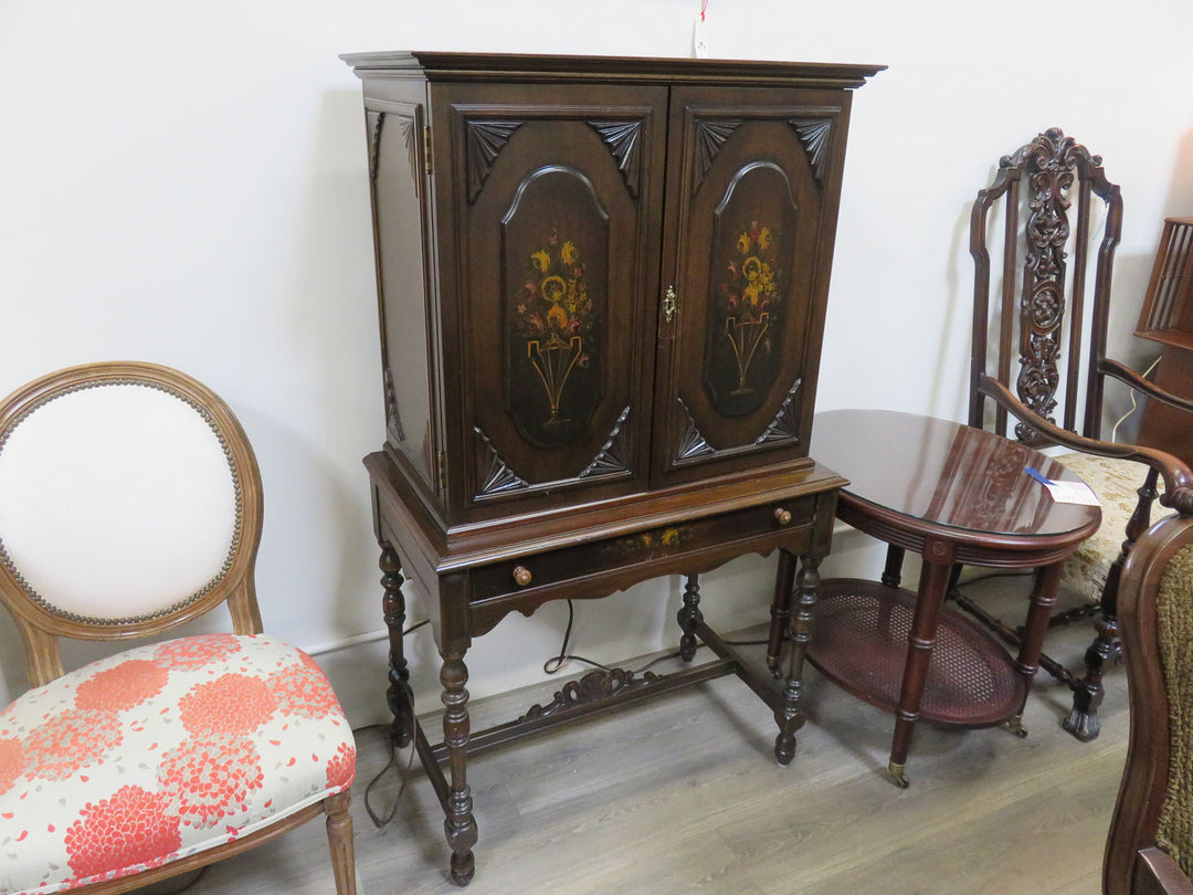 Vintage Wood Secretary Desk