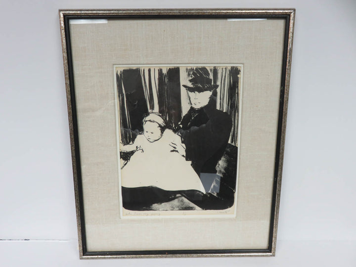 Father and Child Signed Print