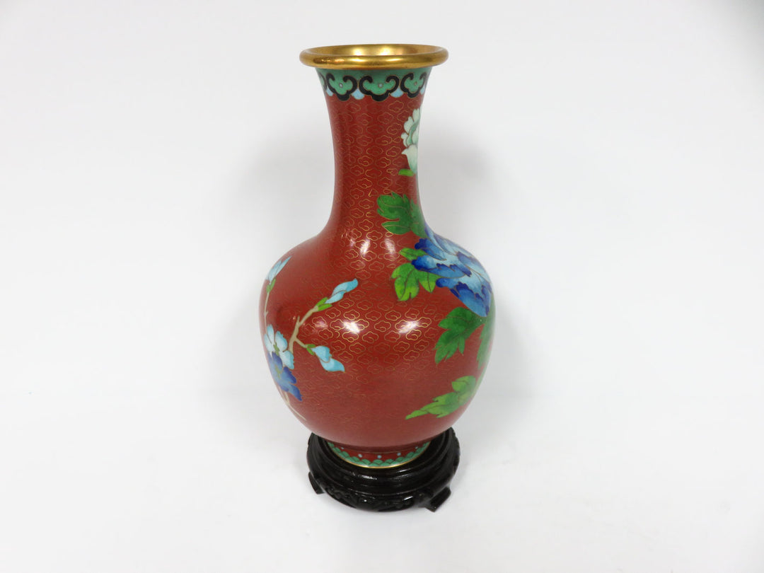 Cloissone Vase on Stand