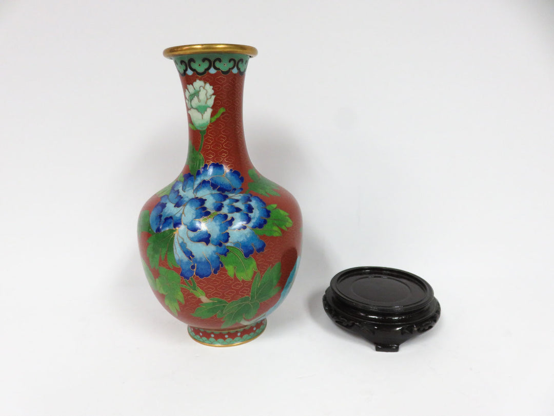 Cloissone Vase on Stand