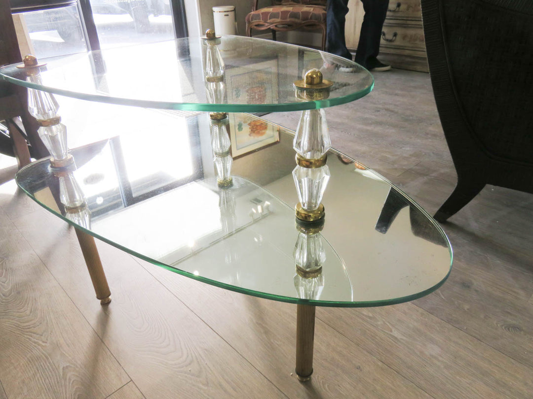 Mirrored & Glass End Table