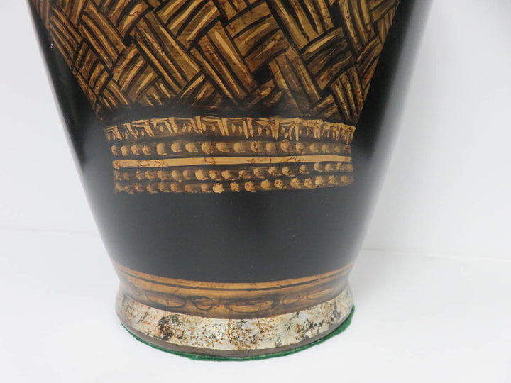 Black and Gold Floor Vase