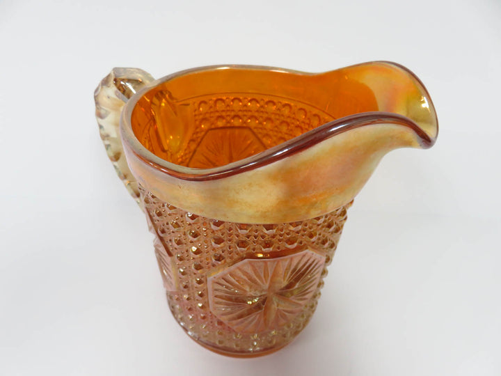 Marigold Carnival Glass Pitcher
