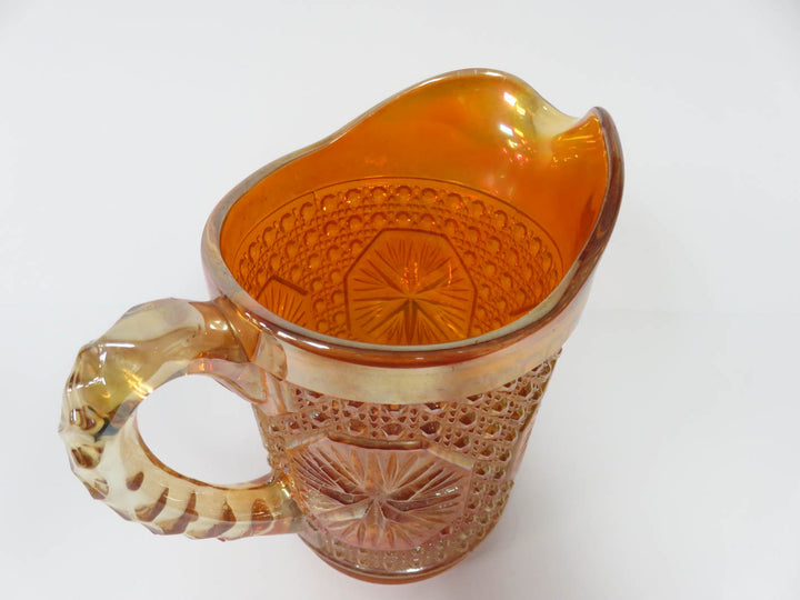 Marigold Carnival Glass Pitcher