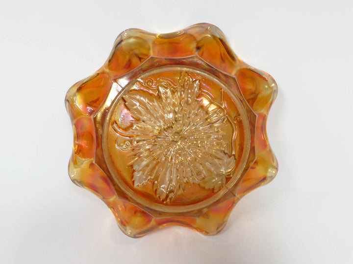 Marigold Carnival Glass Bowl