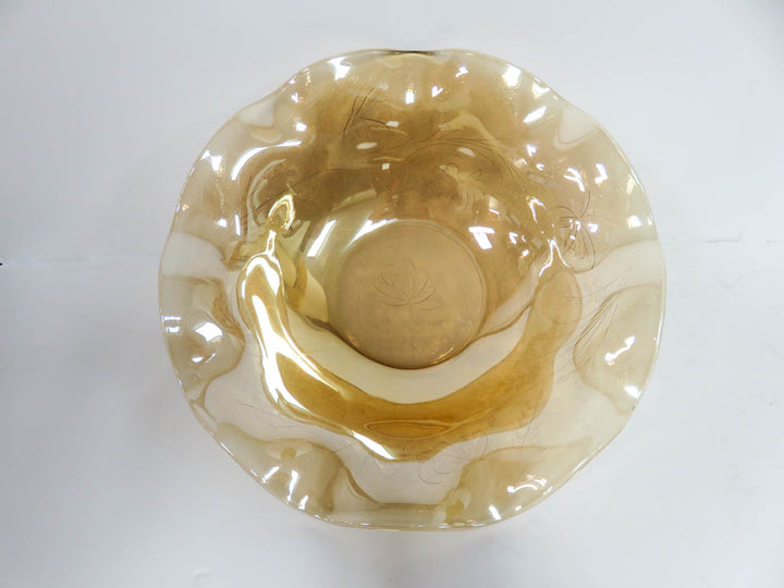 Marigold Ruffled Glass Bowl