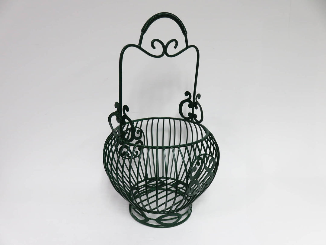 Hunter Green Metal Planter