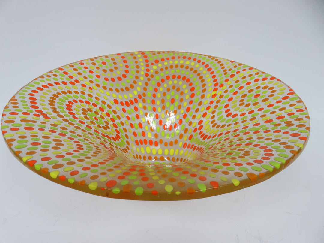 Geometric Neon Pattern Bowl