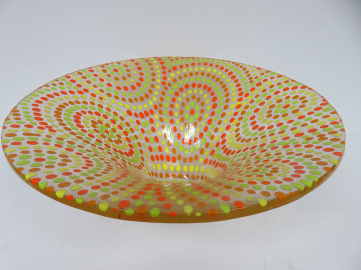 Geometric Neon Pattern Bowl