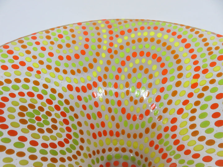 Geometric Neon Pattern Bowl