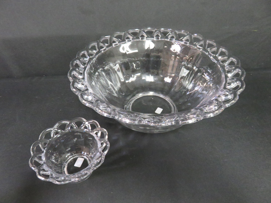 Clear "Crochet" Punch Bowl