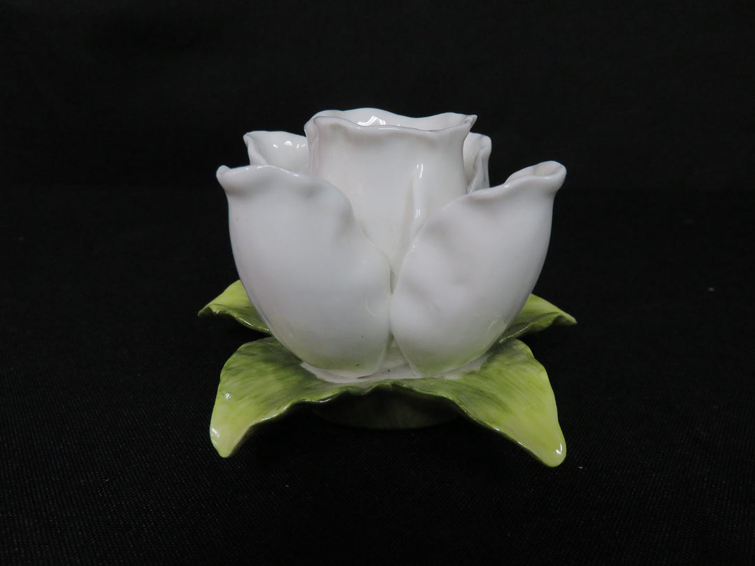 White Floral Candleholders