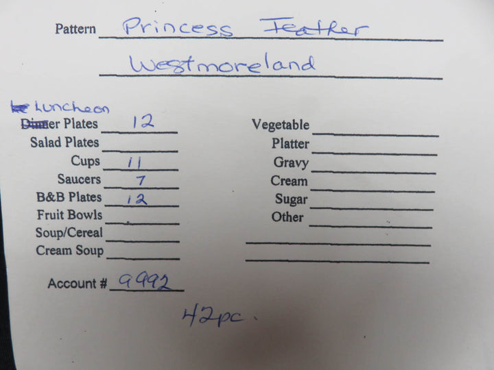 Westmoreland Luncheon Set