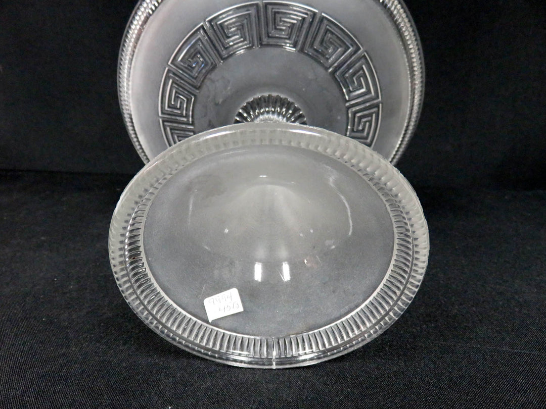 Victorian Frosted Glass Compote