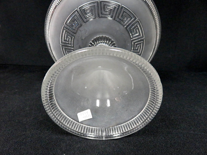 Victorian Frosted Glass Compote