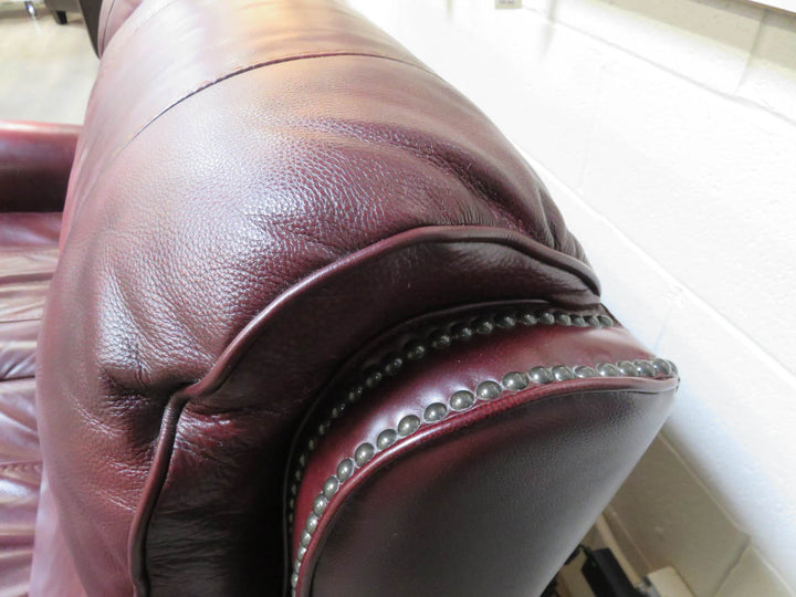 Flexsteel Reclining Oxblood Leather Loveseat