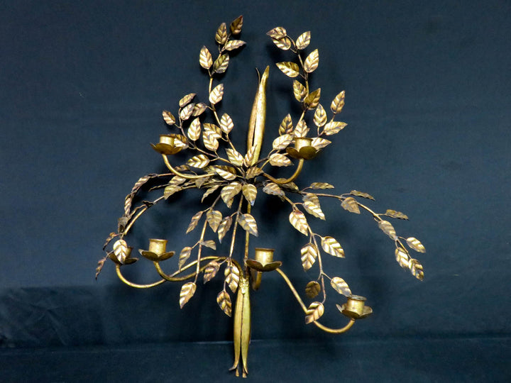 Gilded Metal Wall Sconce