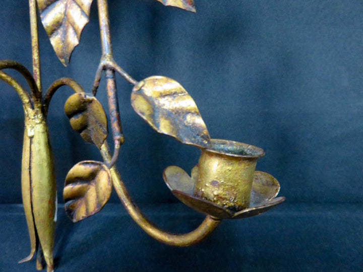 Gilded Metal Wall Sconce
