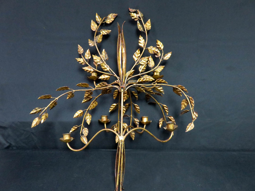 Gilded Metal Wall Sconce