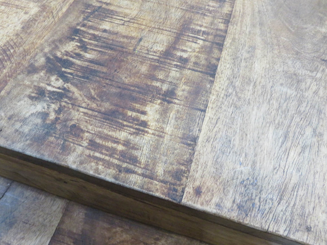 Industrial Style Wood End Table