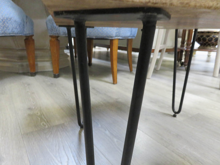 Industrial Style Wood End Table