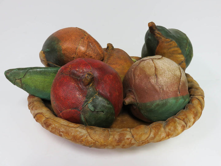 Vintage Leather Wrapped Fruit