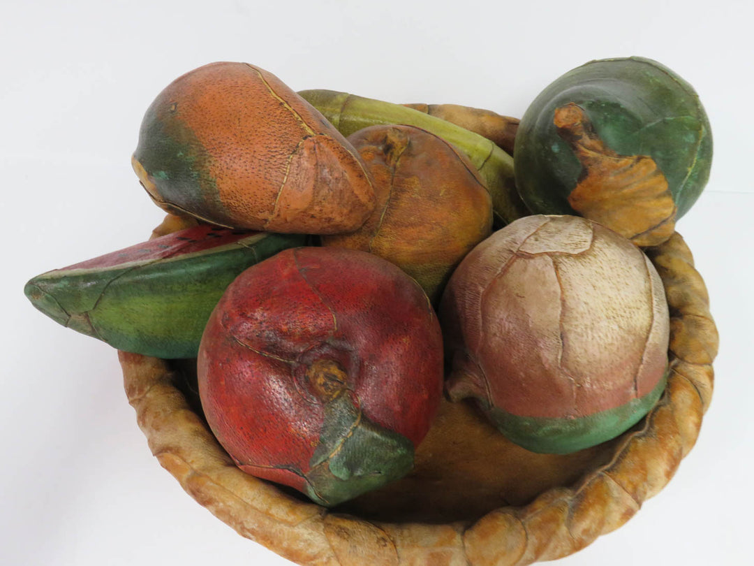 Vintage Leather Wrapped Fruit