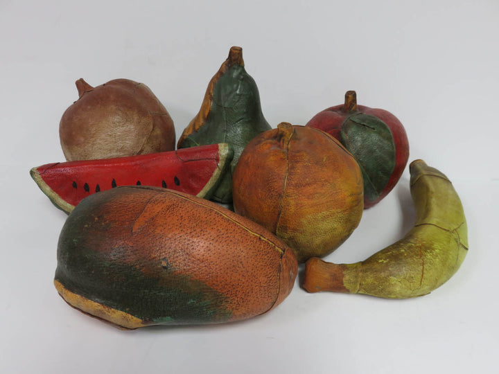 Vintage Leather Wrapped Fruit