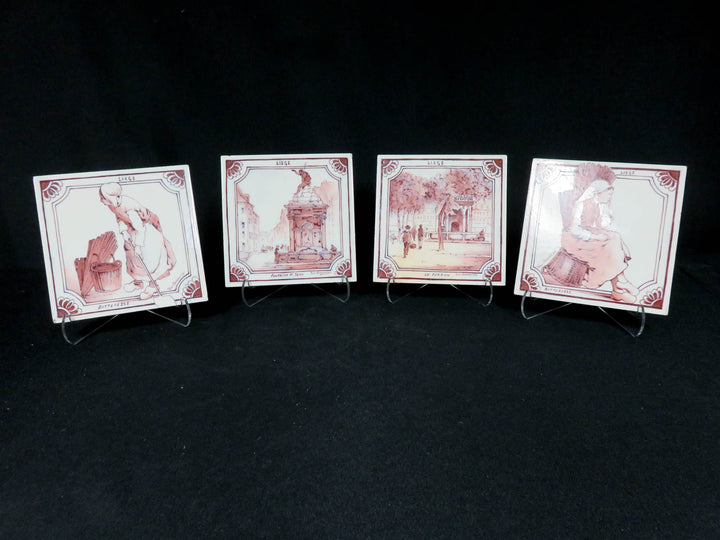 Vintage Belgium Sepia Tiles