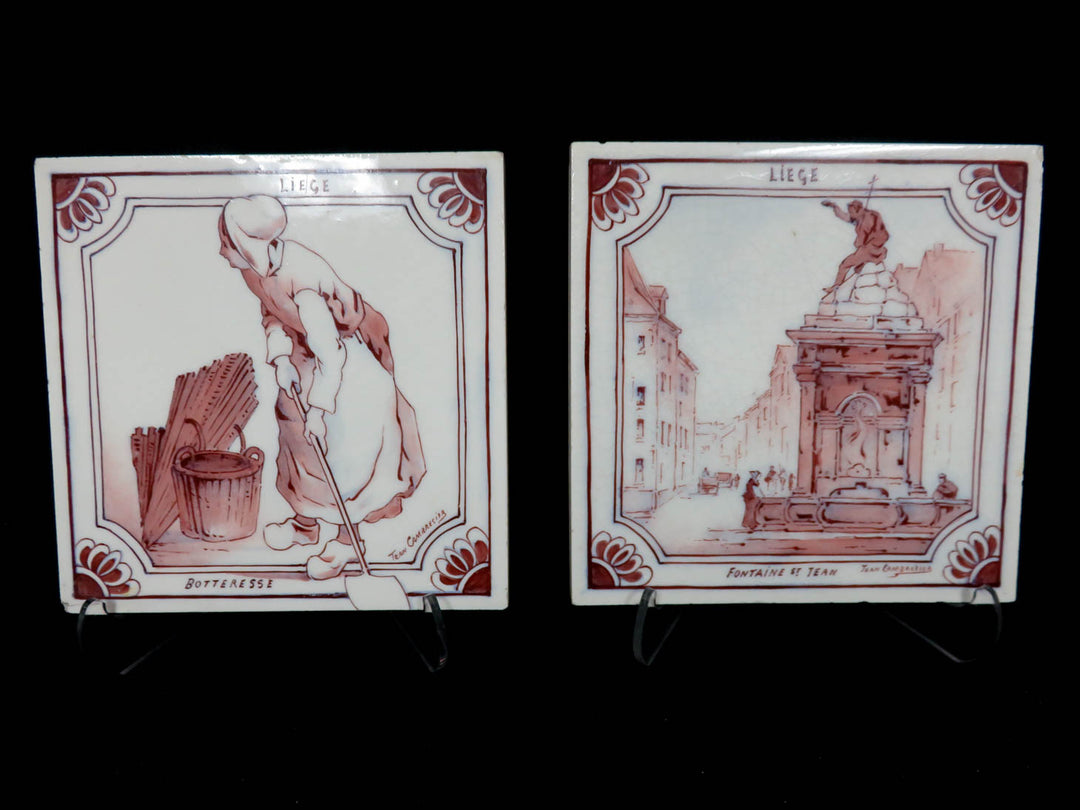 Vintage Belgium Sepia Tiles