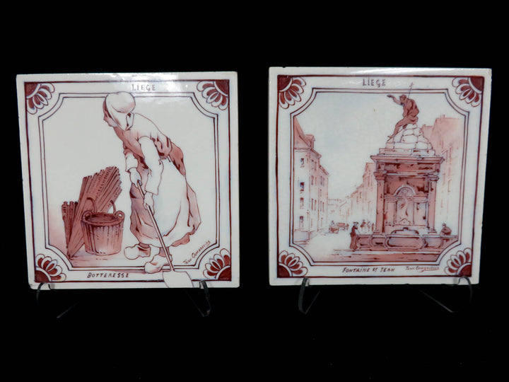 Vintage Belgium Sepia Tiles