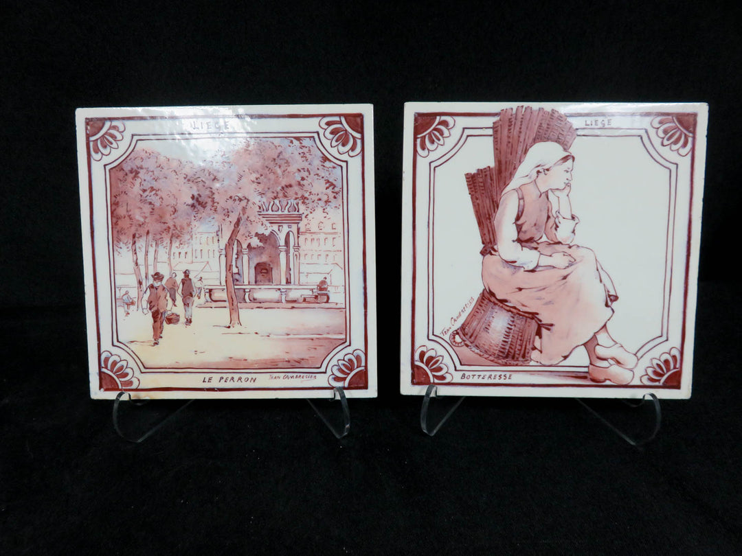 Vintage Belgium Sepia Tiles