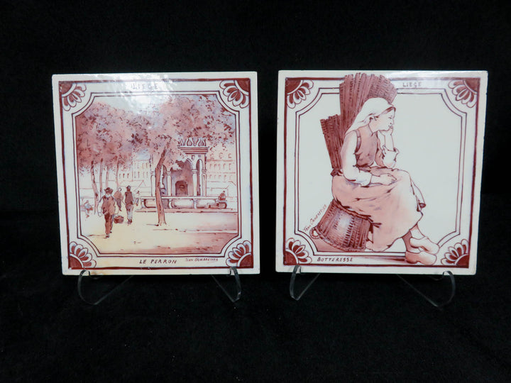 Vintage Belgium Sepia Tiles