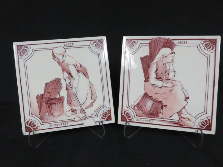 Vintage Belgium Sepia Tiles
