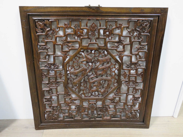 Chinese Wood Screen Carving