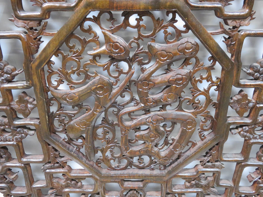 Chinese Wood Screen Carving